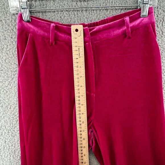 NWT SIX/FIFTY bright pink velour pants comfy barbie size extra small - Picture 6 of 14